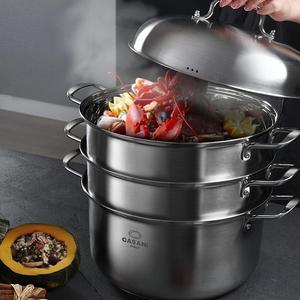 II 까사니 냄비 쿠치나 3단찜 36cm ( 스티머 일반냄비 사용가능 인덕션호환