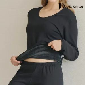제임스딘 극세사 융기모 방한 여성 내의 상하세트