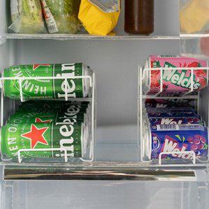 [기타]2단 음료수트레이 맥주캔 냉장고정리 음료수보관 디스펜서 선반