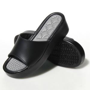 발편한 여자 여성 쿠션 키높이 지압 실내 여름 통굽 사무실 슬리퍼 샌들 쪼리 회사 병원 학교 사무용 알파5cm