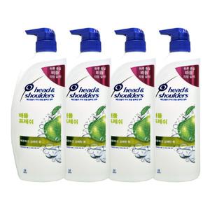 헤드앤숄더 애플프레쉬 샴푸 850ml X 4개 / 애플향