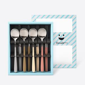 화인센스 보드레 수저세트 4P / 한식 부부수저