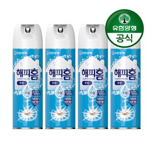 [유한양행]해피홈 모기약 수성 에어로솔 무향 350mL 4개