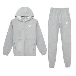 나이키 NSW 클럽 K 기모 후드 기모 여성 트레이닝복세트 짐웨어 그레이 FD3114-063