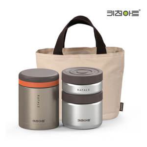 II 키친아트 라팔 골드메탈 보온 도시락 세트 1080ml