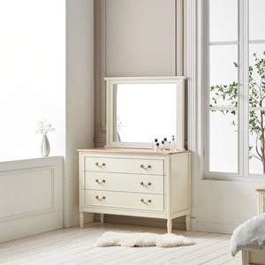 클레식 빈티지 엔틱 카렌 520 원목 엔틱 수납 서랍 화장대 거울 세트