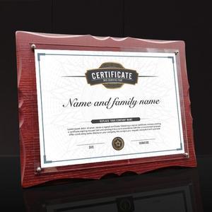 [OFK5POS5]크라운 허가증 상장 액자 A4 벽걸이  체리