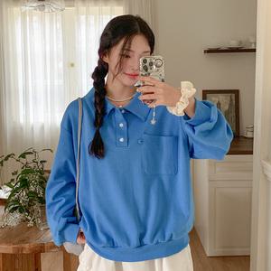 [제작] 포이론 리얼루즈 카라 맨투맨 74431 빅사이즈 여성의류