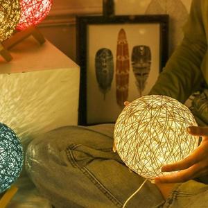 [OFK5337S]인테리어조명 데이문 라탄 달 무드등 분리형