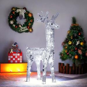 [OFM7MRR2]LED 반짝반짝 루돌프사슴장식 110cm 실버