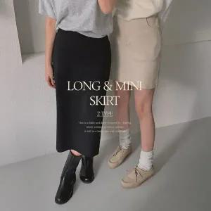 핫핑 [2기장][롱&미니] 오즈 뒷밴딩 스커트