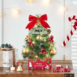 [OFM6640R]40cm 뉴리얼 솔잎 눈꽃 트리 풀세트 전구포함