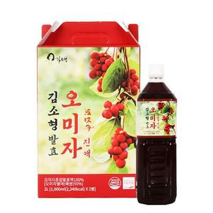 김소형 발효 오미자 진액 1,000ml x 2병 피로회복 항산화 혈당관리 호흡기건강