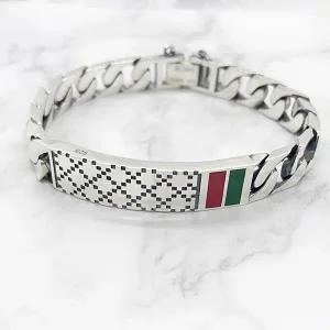 [차차실버] 레인보우 10mm 은팔찌 도톰한 고급 명품 커플 925실버 세련된