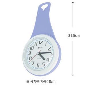 [QN27Y5YW]욕실방수시계 흡착방수시계 퍼플