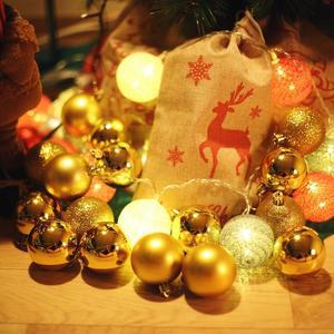 [OFLP9597]트리 오너먼트 볼장식 6cm 16입  골드