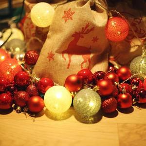 [OFLP94SQ]트리 오너먼트 볼장식 4cm 24입  레드