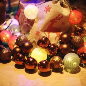 [OFLP9599]트리 오너먼트 볼장식 6cm 16입  버건디