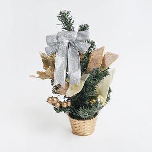 [OFLP9552]트리 장식 리본 10cm 실버