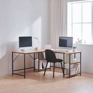 애니 코너 책상 I 선반 수납 책꽂이 학생 공부 철제 원목 1인 2인 테이블 데스크