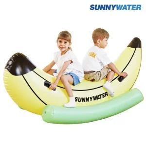 써니워터 바나나 시소 대형) 에어바운스 실내 어린이 시소 바운스 밸런스 바이킹 흔들시소