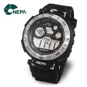 [네파] 아웃도어 등산 회전방위베젤 남성 전자 군인시계 N316-실버