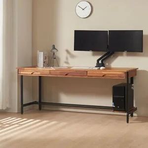 이니스 멀바우원목 철제 입식 컴퓨터책상 1800 컴퓨터책상 입식책상 원목책상 서랍형책상