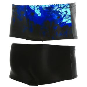 토네이도 남자 실내 수영복 탄탄이 숏사각 강습용 스윔웨어 페인팅 블랙