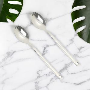 군용 수저 숟가락 포크 숫가락 겸용 스텐 스테인리스 식기 캠핑 (2개)