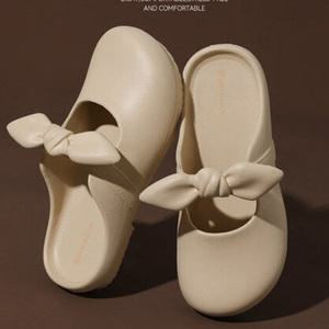 [마릴린슈즈] 크래프트 리본 클로그 슬리퍼 2cm