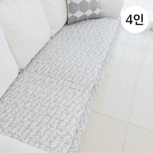여름 시원한 심플 인견 쇼파패드 마루 그레이 4인용 1P 미끄럼 방지 소파 덮개 깔개 방석