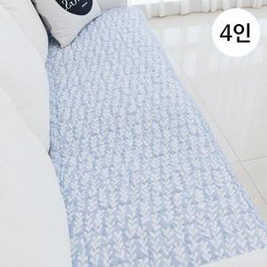 여름 시원한 심플 인견 쇼파패드 마루 블루 4인용 1P 미끄럼 방지 소파 덮개 깔개 방석