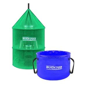 BUCK703 캠핑 3단 식기건조망+26L 설거지통 2종세트 캠핑용품 바스켓 식거 설거지건조대 설거지가방