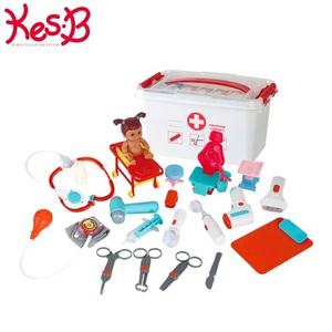 다양한 구성품 병원 진찰 놀이 치과 의사놀이 리얼한 어린이집 역할 세트 [인형 랜덤 1개]