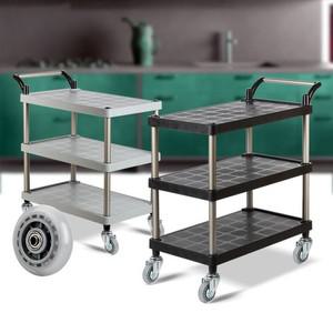 에이치플러스몰 플라스틱 PP 3단 특대 무소음바퀴 이동식카트 트레이 서빙카 써빙카트 써빙카