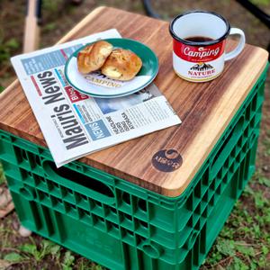 캠핑박스 서울우유 사각박스 나무뚜껑 보관함 도마