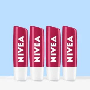 니베아 립케어 체리 샤인 4.8g x 4개