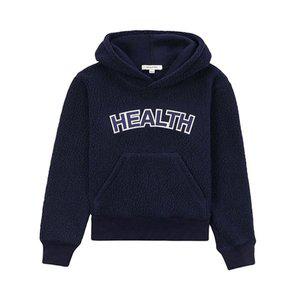 [스포티앤리치] 여성 헬스 로고 부클 후드티셔츠 네이비 HO664NA