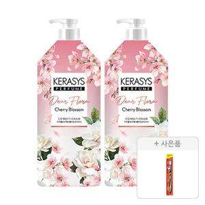 케라시스 디어플로라 체리블라썸 컨디셔너 1.5L, 2개+증정(토탈케어 칫솔, 일반모, 1개)