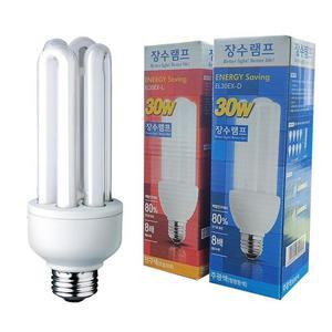 [XB7LIMOP]장수램프30W 절전 삼파장전구 형광등 백열등색