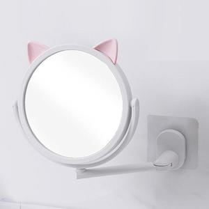 [RG4O125Q]빠띠라인 큐티레빗 원형 욕실형 붙이는 2단거울