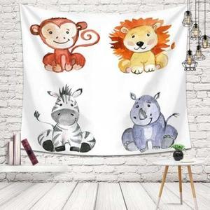 [RG5ONR6U]동물친구들 패브릭 포스터 가림막 소 100X70cm