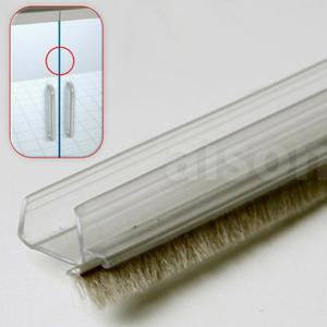 끼우는 강화도어 모헤어 바람막이 유리문 투명 외풍차단 2.4M