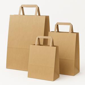 손잡이 종이 봉투 크라프트 종이팩 시장 쇼핑백 310x125x260 1장