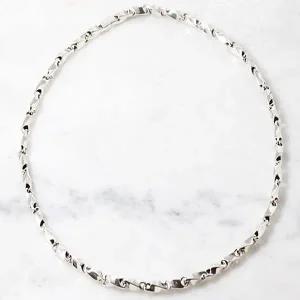 [차차실버]웨이브 4mm 은목걸이 실버 체인 남자 여자 커플 생일 선물 부모님 10돈목걸이