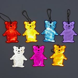 안전 반사 키링(곰)/ 스트랩 야간 경고 빛 고리 인형