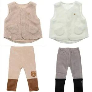 [에뜨와](마산점)24FW) 신생아,백일,돌선물__프링실내조끼 + 레깅스 선물세트