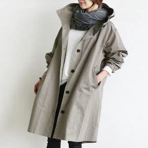 [드레스허그]바이테 후드 야상 트렌치 코트 자켓_230920_KHJ29