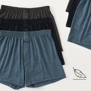 제임스딘 남자스판트렁크팬티 신축성 좋은 니트 사각팬티 세트