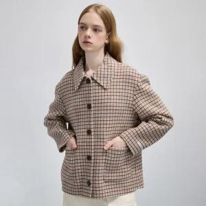 [본사직영]핸드메이드 체크 아웃포켓 자켓-LC41JK140